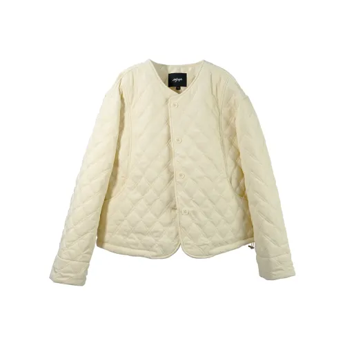 MJ STYLE Cropped Coat Women's Beige Yellow MJ STYLE Укороченное пальто женское бежево-желтое