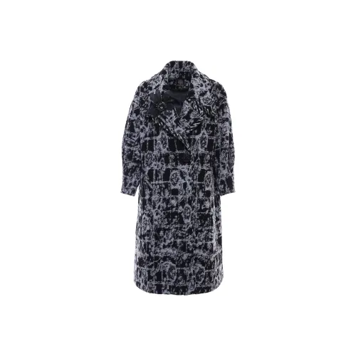 LIANCAN Пальто Женское Черное Белое