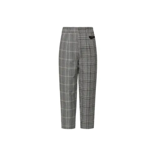 EVISU Gray Plaid Women's Casual Pants EVISU Серые Клетчатые Женские Повседневные Брюки