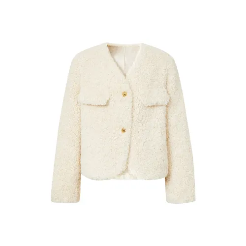 Hopeshow Экрю 004 Женские Меховые изделия