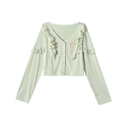 SNBL Куртка Dream Among Flowers Женская Зеленая