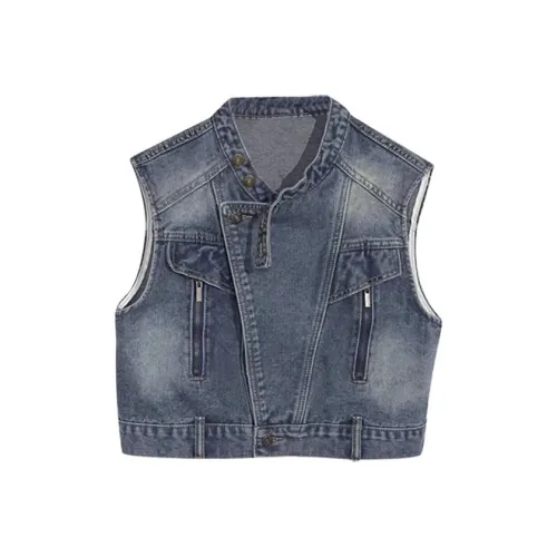 CDAYU Синий Женские Жилеты