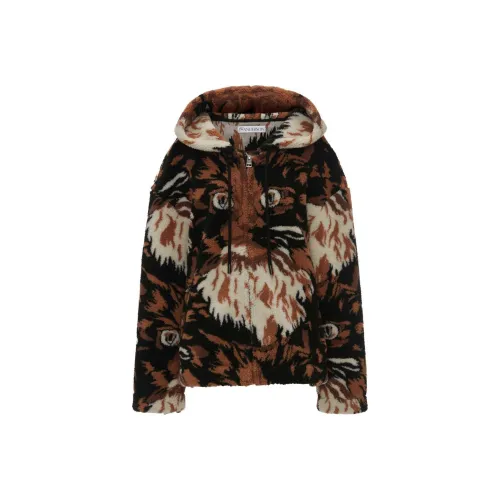 Сотрудничество JW Anderson FW24 Вельвет Feel Пальто Женское Умбра