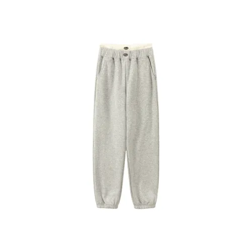 CHUU Повседневные брюки Женские Светлый Фотиния Серый