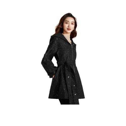 Mylan Весна Осенний Пальто С утяжкой на талии Женские Black Collection Бренд Получайте своевременные уведомления о активности