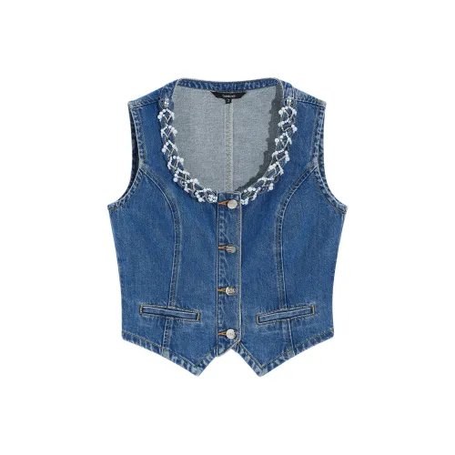 BEBE Джинсовый синий Женские жилеты