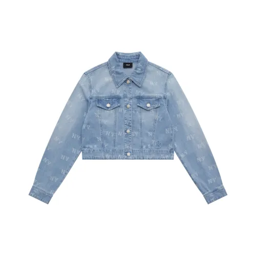 MLB MONOGRAM Коллекция New York Yankees Denim Jacket Женская Светло-Синяя