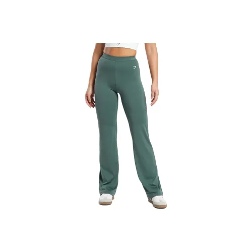 GYMSHARK Повседневный Регулярный Расклешенные Леггинсы Повседневные Штаны Женские Циан