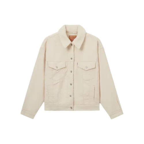 Levi's Бархат Feel Куртка Женская Экрю