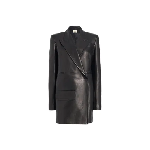 KHAITE PF24 The JACOBSON Blazer Кожа Куртка Женская Черный Черный