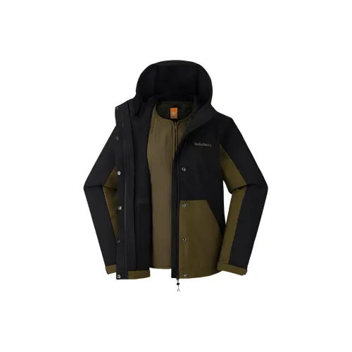 Timberland Водонепроницаемый и Дышащий Теплый Ветровка Женский Темно-Оливково-Зеленый с Цветочным Акцентом