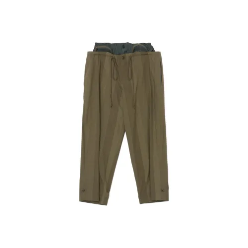 Yohji Yamamoto Khaki Женские Повседневные Брюки