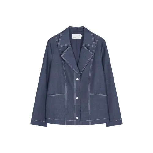 IHIMI Тренчкот Женский Темно-Джинсовый Синий