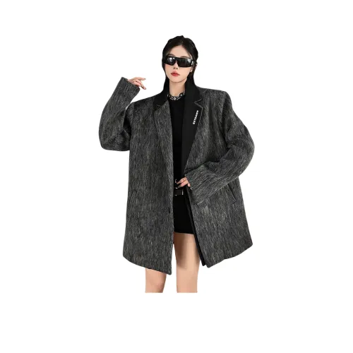 TUSHIFEI Вельвет Feel Пальто Унисекс Серый