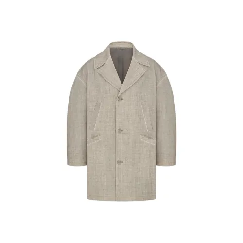 DIOR SS25 Летняя коллекция мужской одежды пальто женское бежевый