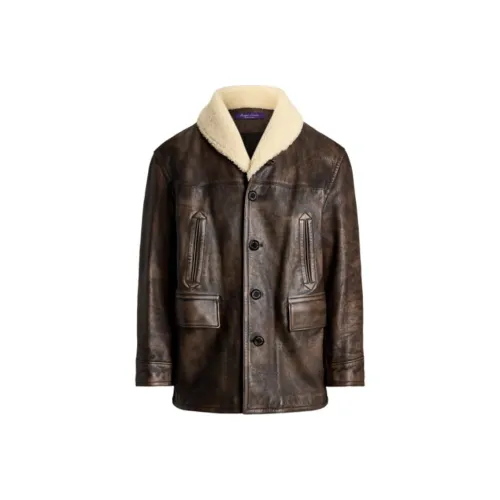 Ralph Lauren Collection Винтажный коричневый Женские кожаные куртки