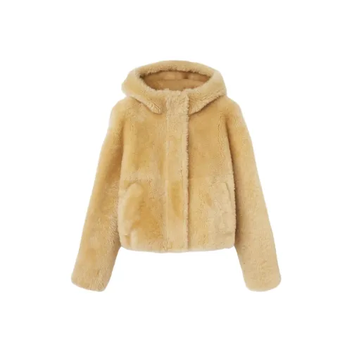 Loro Piana FW24 Velvet Feel Пальто Женское Кремовый Кашемир Смешанный Цвет