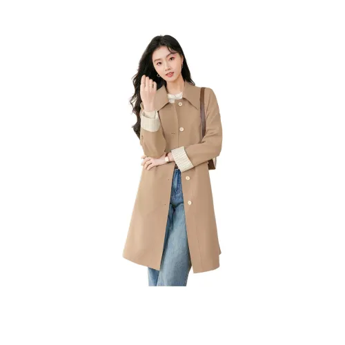 Like The Age Of Water Тренчкот Женский Хаки