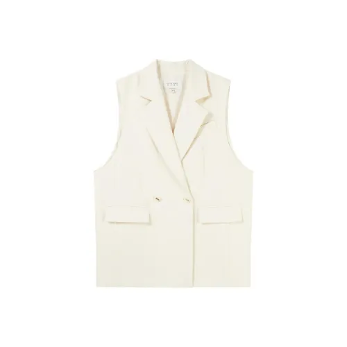Qiushui Yiren Жилет Женские Экрю