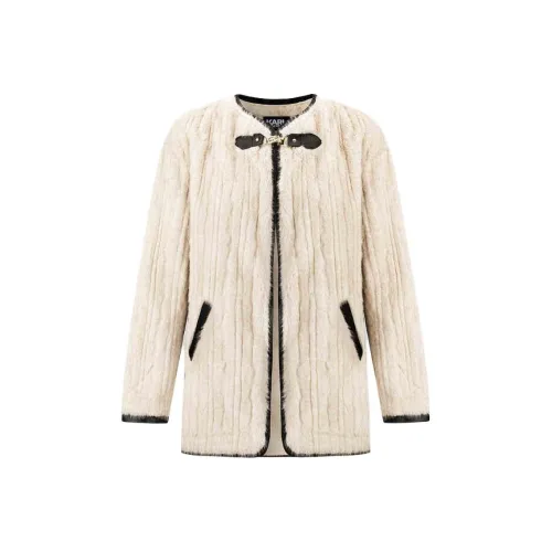 Karl Lagerfeld Вельвет Feel Пальто Женское Светлый Кофейный