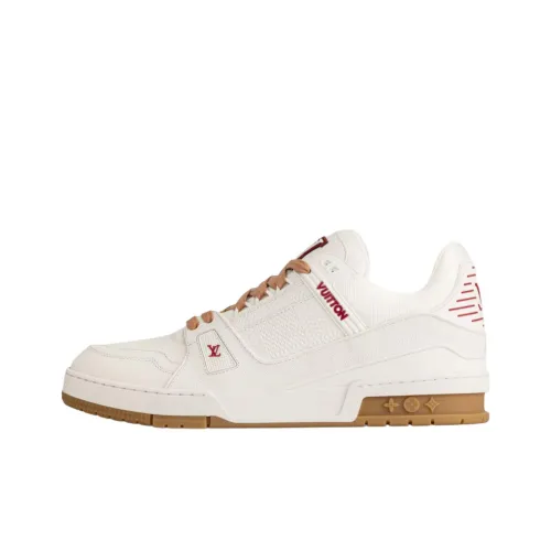 LOUIS VUITTON Тренер Low Топ Скейтборд Кроссовки Мужские Белые