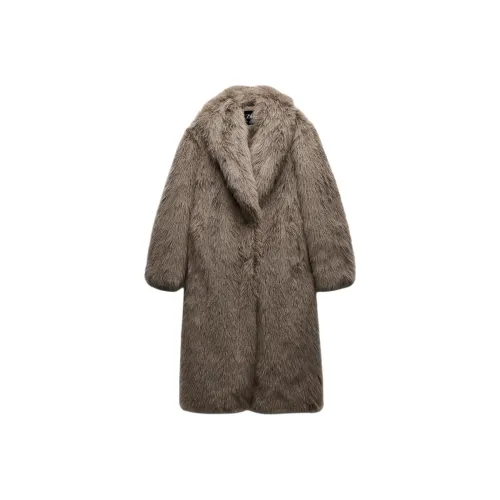 ZARA Торговый Центр Серое Женское Пальто