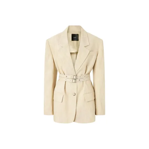 PINKO SS25 Бизнес-костюм Пальто Женское Бежевый