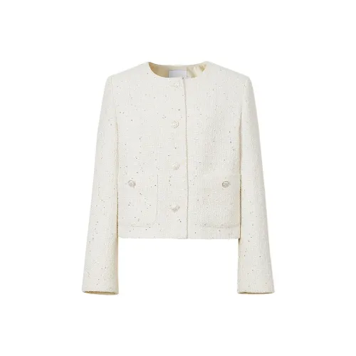Hopeshow Cropped Coat Women's Natural White Хопешоу Укороченное Пальто Женское Натуральный Белый