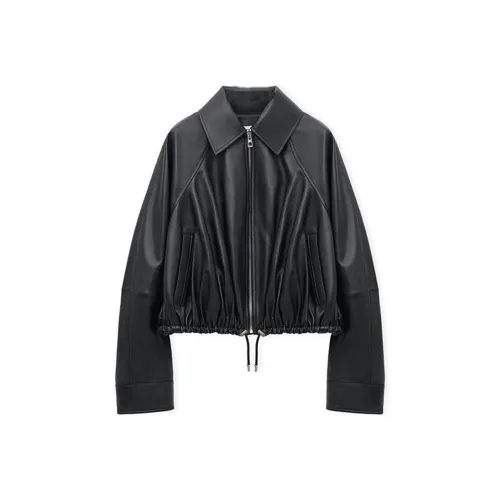 LOEWE Черные Женские Кожаные Куртки