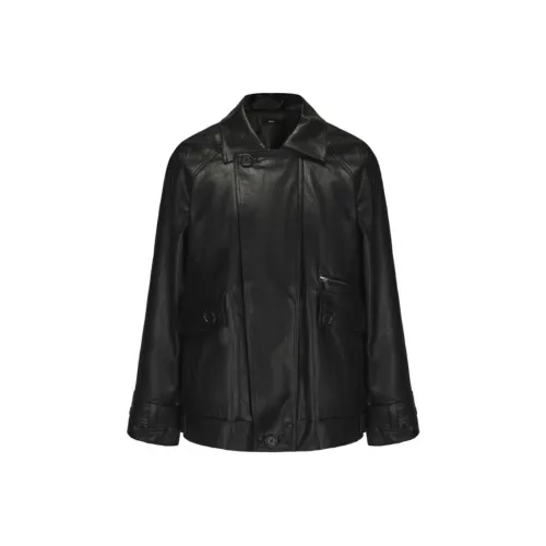 INITIAL BLK/Черный Женские Кожаные Куртки