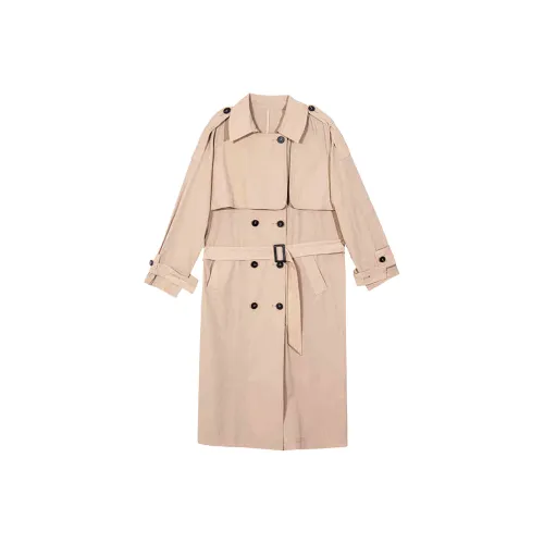 VILAN Тренчкот Женский Кремовый Каштановый