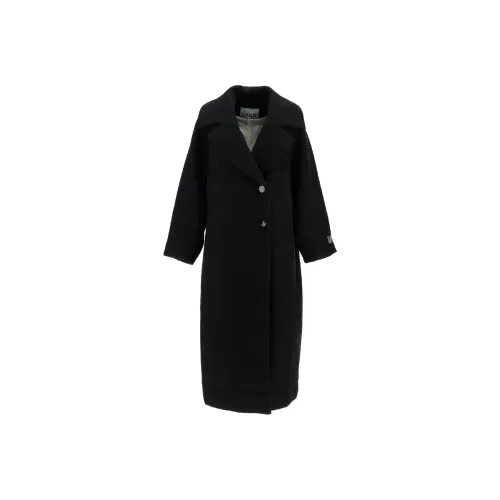 GANNI Черное Женское Пальто
