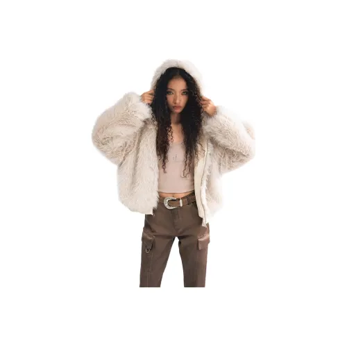 TOOOLAZY Бархат Feel Пальто Женские Абрикос