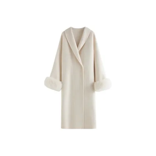 HDFULERN Овсяное Женское Пальто