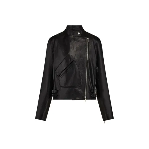 Ferragamo FW24 Кожа Куртка Женская Черная