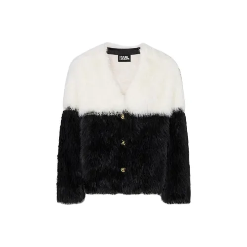 KARL LAGERFELD Вельвет Feel Куртка Женская Черный Белый