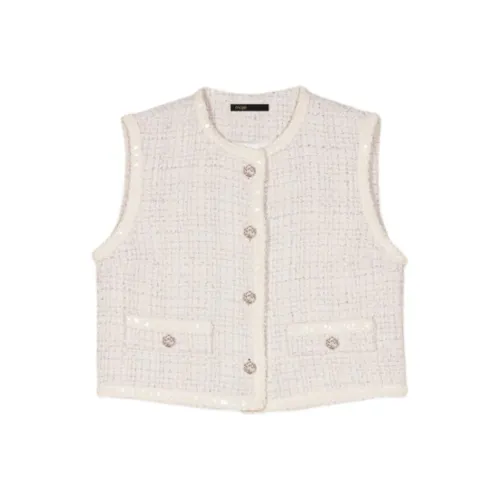 Maje Экрю Женские Жилеты