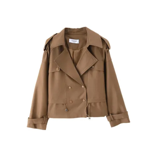 IHIMI Тренчкот Женский Кофейный