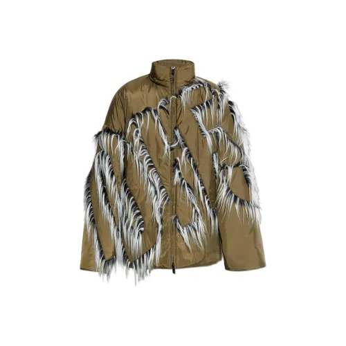 DIESEL Хлопковый пуховик женский коричневый