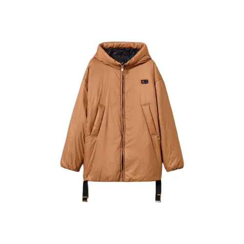 TWINSET Milano Хлопковый пуховик женский цвет карамель бренд CAMEL