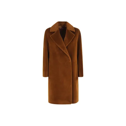MaxMara Studio Пальто Женское Красно-коричневое