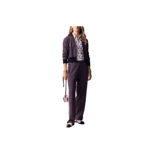 CHANEL Повседневные брюки Женские Фиолетовые