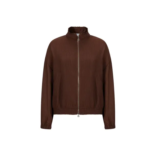 JZ. ANNAKRO Cropped Jacket Women's Red Coffee