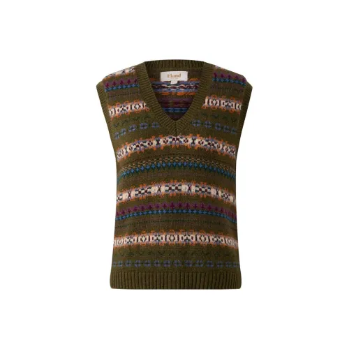 E.land Армейский зеленый 49Khaki Женские жилеты