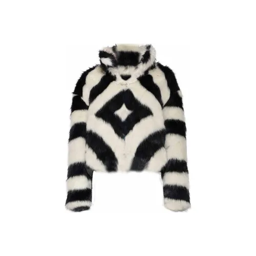 ANNAKIKI FW22 Мех Женский Черный Белый