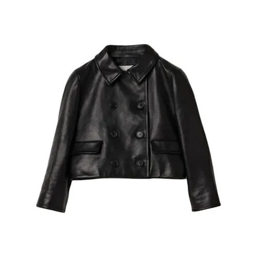 MIU MIU Кожа Куртка Женская Черная