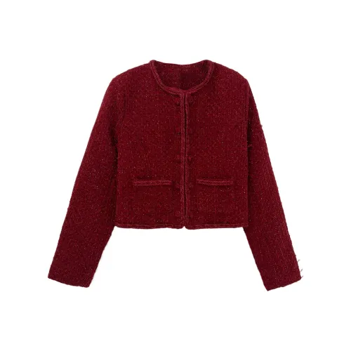 Icicofficial Укороченная куртка женская красная [верхняя одежда]