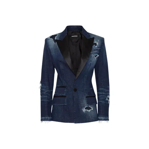 DSQUARED 2 FW24 Denim Jacket Women's Navy Blue