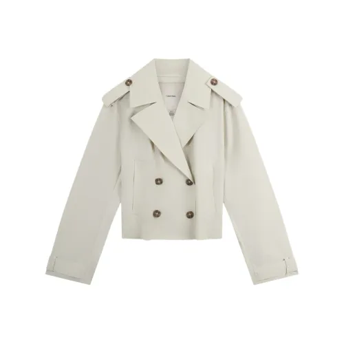 Calvin Klein Тренчкот Женский Бежевый Абрикос