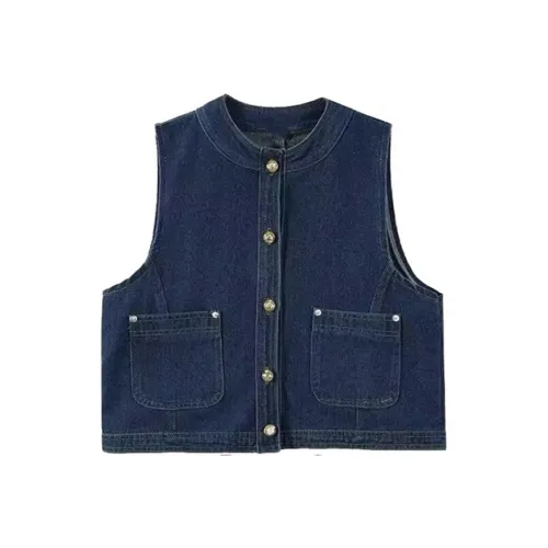 CDAYU Темно-синий Женские Жилеты